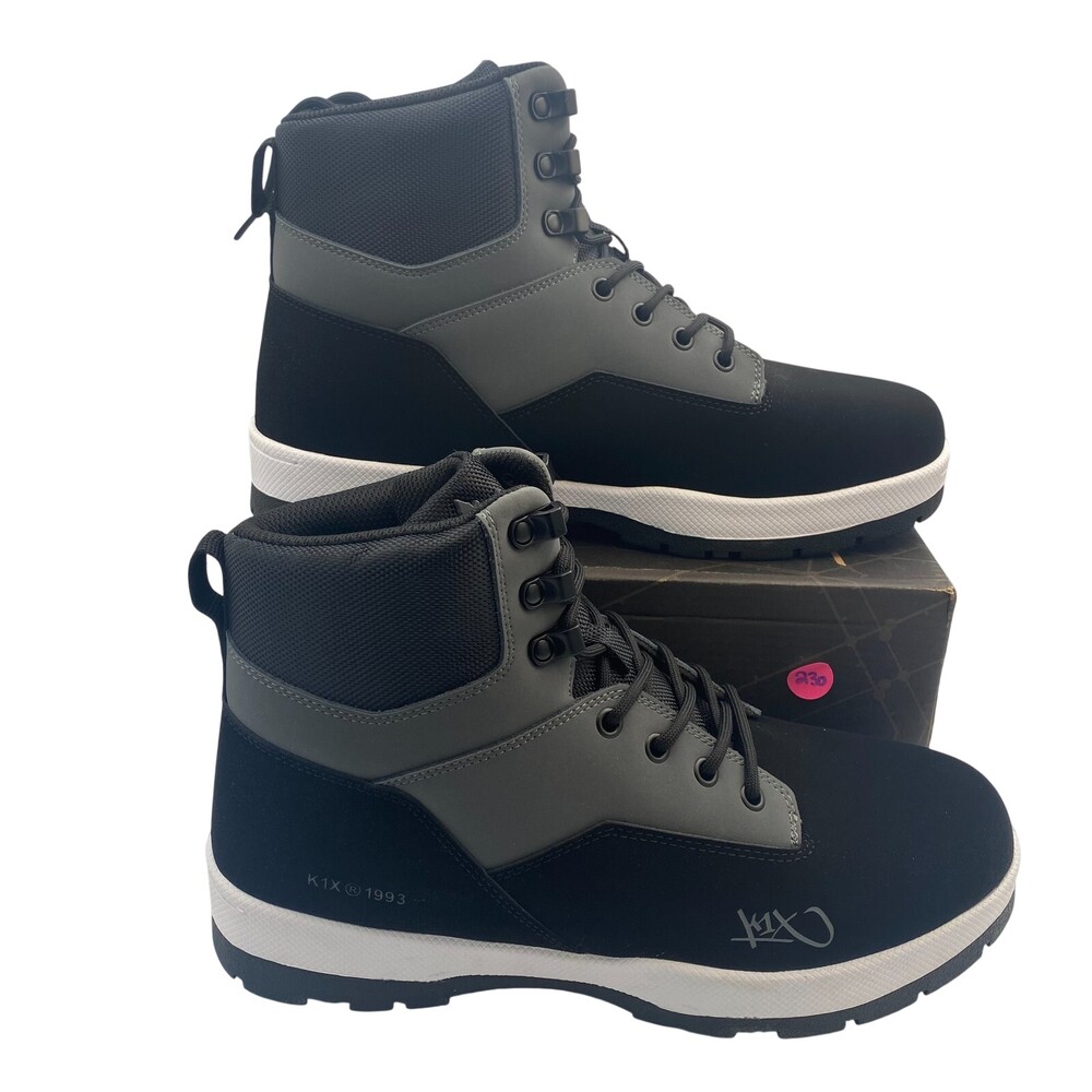 K1X Play Hard H1ke Plus Boot Winter Shoes K1XFWM000010 Men Size 10.5 Black Gray